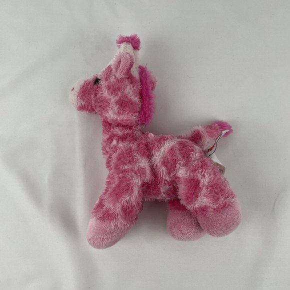Aurora Pink Giraffe 7" Plush Stuffed Animal Jungle Safari Toy - Picture 2 of 5